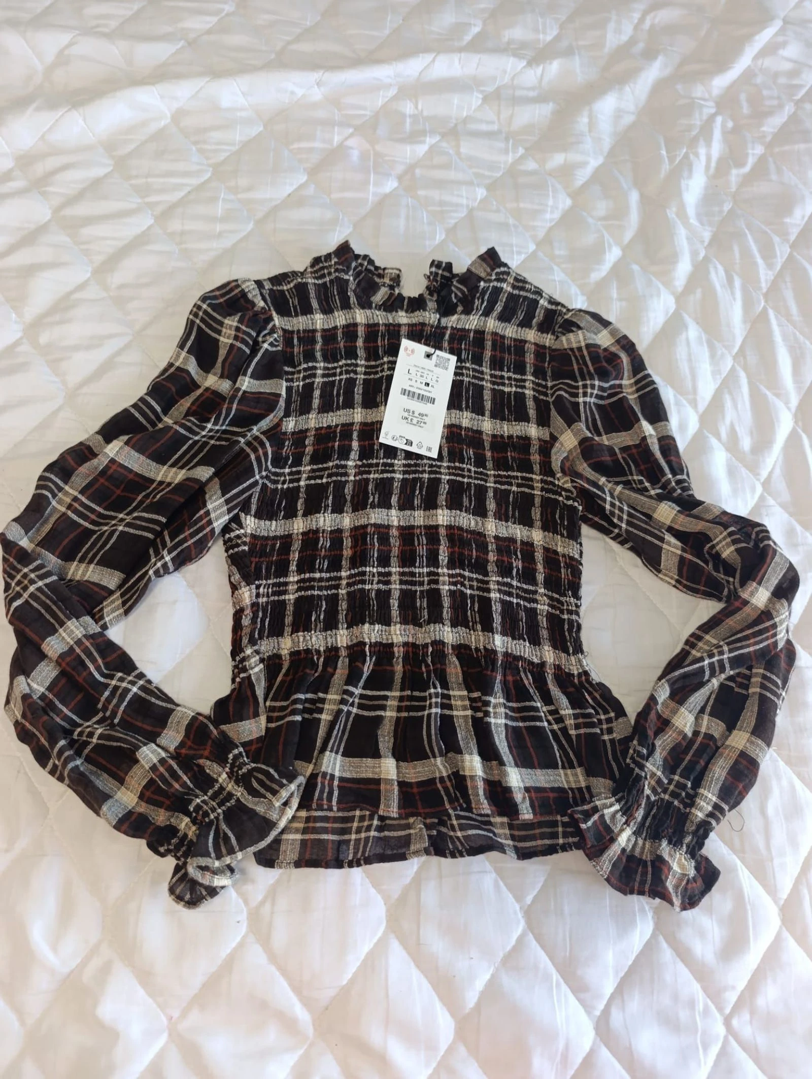 Top Zara manga larga 